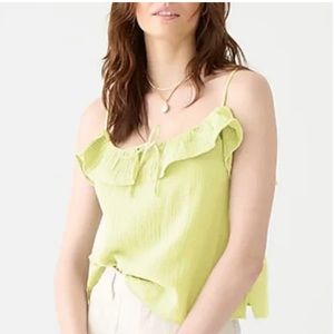 J.CREW Ruffle Soft Gauze Top, Size Small